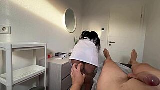 Will Hot Doctor Eva Satisfy Patient with Deepthroat Blowjob Handjob and Wet Pussy Ride in Latex Gloves at Hospital