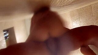 Husbands Friend Caught Spying In Shower Gets Bent Over Blowjob And Doggystyle Fucking From Big Tits Blonde Milf With Fake Tits