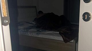 Real couple enjoys passionate kissing during homemade sex session at home