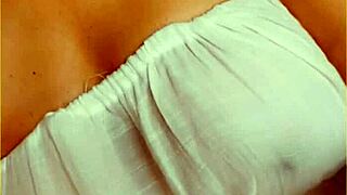 Wife Flashes Big Tits!