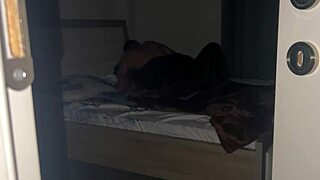 Real couple enjoys passionate kissing during homemade sex session at home