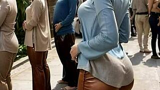 What If A Mature Milf In Leather Corset Experiences Midlife Crisis With Outdoor Teasing And Cumshot?