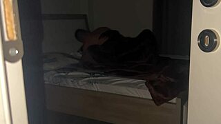 Real couple enjoys passionate kissing during homemade sex session at home