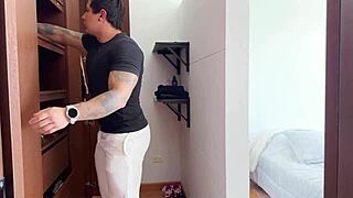 Caught stepsis with cock after smelling her panties in amateur big ass scene