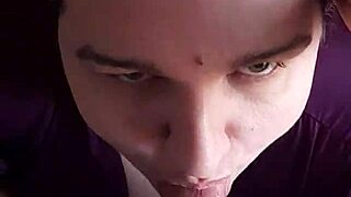 Curvy bbw milf craves big cock sucking cum facial blast