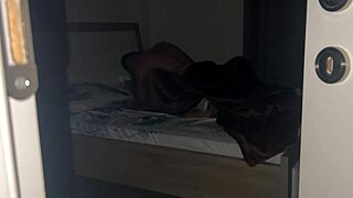 Real couple enjoys passionate kissing during homemade sex session at home