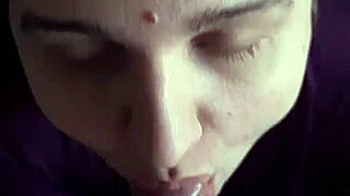 Curvy bbw milf craves big cock sucking cum facial blast