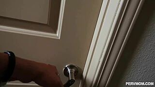 yo, check out my stepmom's huge tits bouncing as stepson pounds her