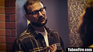 Stalker Intimidates and Roughly Fucks Busty Brunette MILF Hardcore