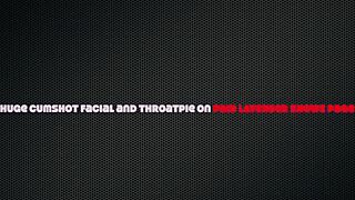 Sexy teen in white makeup endures rough sloppy deepthroat facefuck before epic cumshot facial and throat creampie