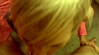 Randi tango deepthroats cock swallows cum pro style