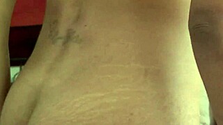 Sexy Black Milf Gags on Monster Cock in Fishnets!