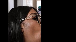 Busty Black Stepmom Catches Stepsons Jerk-Off! Fucks Him Hard!