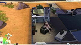 Sims 4 Lesbian Mommy Pegs Sis with Strapon Dildo