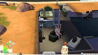 Sims 4 Lesbian Mommy Pegs Sis with Strapon Dildo