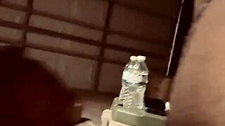 Brown Latina Slurps Sloppy on Thick Black Cock