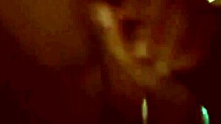 Brown Latina Slurps Sloppy on Thick Black Cock