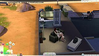 Sims 4 Lesbian Mommy Pegs Sis with Strapon Dildo
