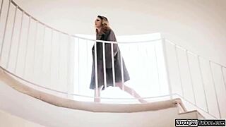 stepdad pounds stripper babe's tight holes after wild lap dance!