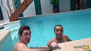 Hunt4k: Brunette teen takes mature lover's cash for hidden cam blowjob ride