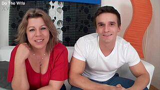 Big Tits Wife Sylvi Wayne Deepthroats Stranger, Swallows Cum In Mouth And Facial Dtw2823