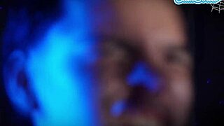 tiny tanned milf bent over watching boyfriend's werewolf bbc transformation fucks him doggystyle halloween special