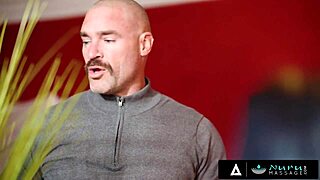 Steamy nuru massage threesome milf boss licks sexy spanish intern