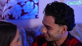 tiny tanned milf bent over watching boyfriend's werewolf bbc transformation fucks him doggystyle halloween special