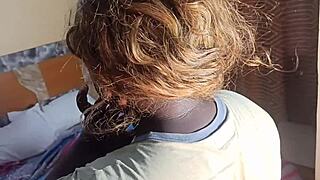 African bbw Melanie Joy fingers fat pussy in casting