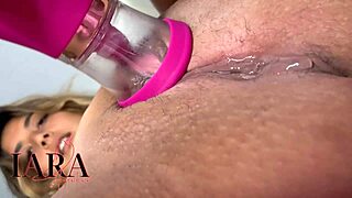 Birthday slut squirts pussy juice in wild orgasm