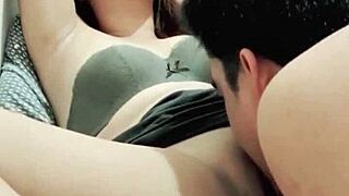 A smooth mature woman's pussy tastes so good when licked in the bedroom