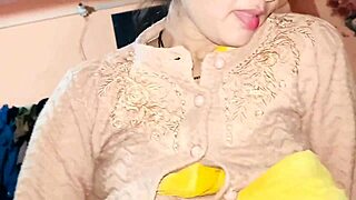 Desi Stepdaughter's Tight Pussy Filled With Cum During Hard Winter Fuck Session Close Up