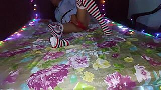 Christmas Stepmom Undresses Big Tits And Seduces In Bed Sex Tape