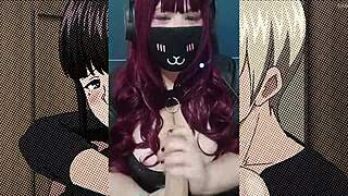 imagine fucking this goth bbw milf's huge natural tits she talks dirty joi instructions