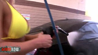 Tommy Gunn pounds Brooke Haven's big tits after car wash