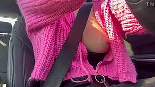 Italiana Artemisia Love Flashes Juicy Big Tits Car Ride