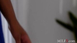 Step Son Peeks at Step Mom's Curvy Chocolate Ebony Ass Until She Facesits Him