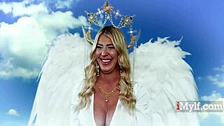 Lolly Dames rides cock like her juicy boobs