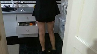 watch my curvy wife flash tits piss and caress in bathroom steamy moments