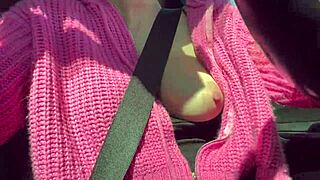Italiana Artemisia Love Flashes Juicy Big Tits Car Ride