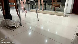 italian milf artemisia love strips in sexy high heels slowly