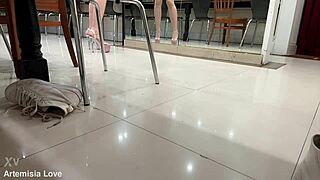 italian milf artemisia love strips in sexy high heels slowly