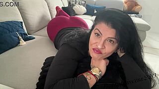 milf shows wild expressions farting with real effort