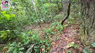 Thai Teen Princess Lost in Forest Gets So Horny She Licks and Fucks Outdoors Passionately