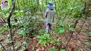 Thai Teen Princess Lost in Forest Gets So Horny She Licks and Fucks Outdoors Passionately
