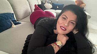 milf shows wild expressions farting with real effort