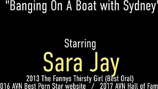 Busty Cougar Sara Jay Strap-On Bangs Sexy PAWG Sydney to Cum