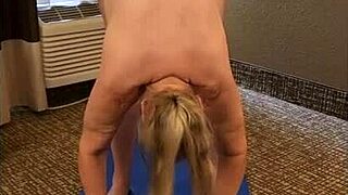 Vee's Naked Yoga Flexes Mature Curves