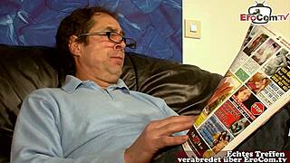 german housewife meets stranger for raw mature casting sex interview