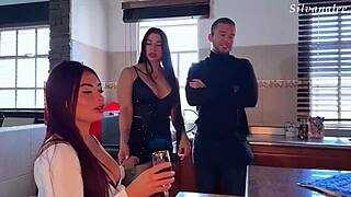 hubby and i invite stepsis for wild swinger swap turning into rough milf threesome